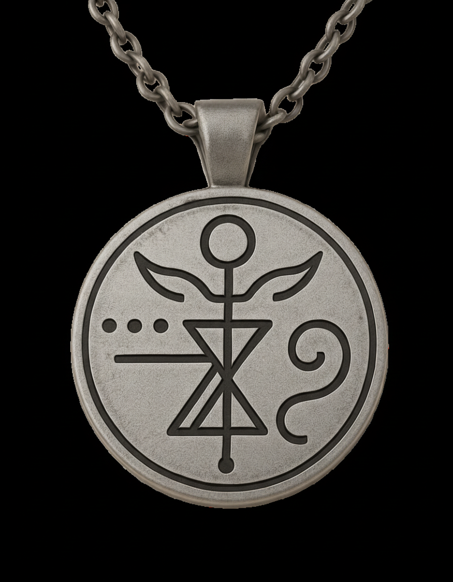 Custom amulet sample, dark forge