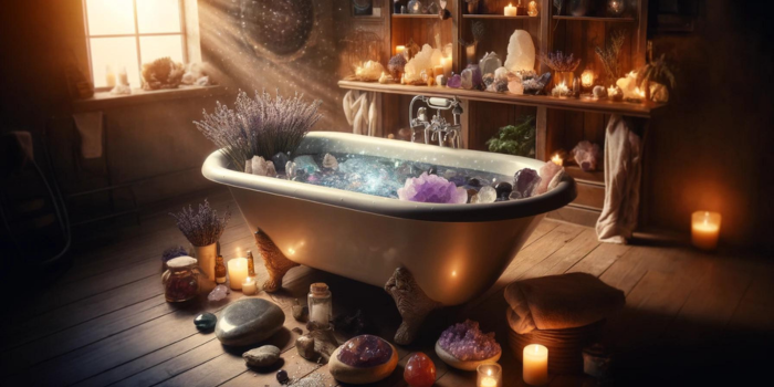 Bathing with Stones and Crystals