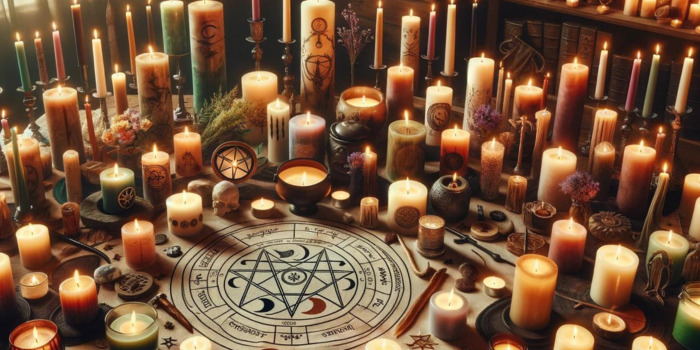 wicca with candles