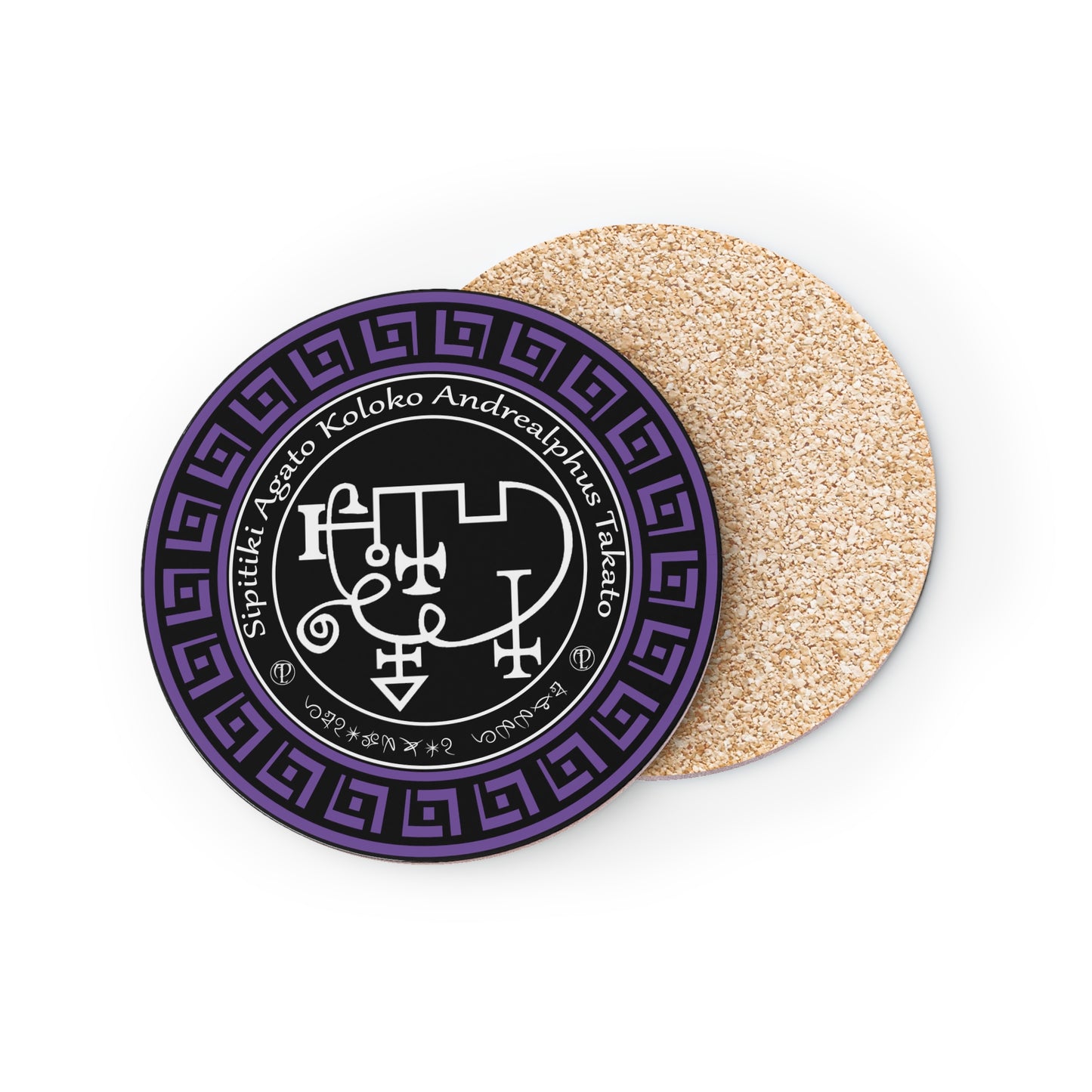 Demon Andrealphus Coaster 4pcs dengan Sigil dan Enn - Abraxas Amulets ® Magic ♾️ Jimat ♾️ Inisiasi