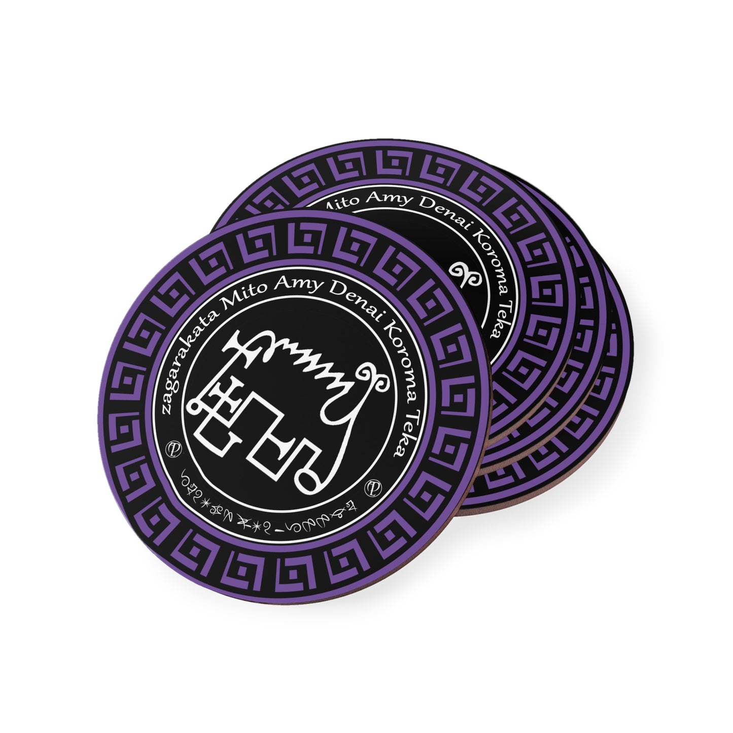 Demon Amy Coaster 4pcs ṣeto pẹlu sigil ati enn - Abraxas Amulets ® Magic ♾️ Talismans ♾️ Awọn ipilẹṣẹ