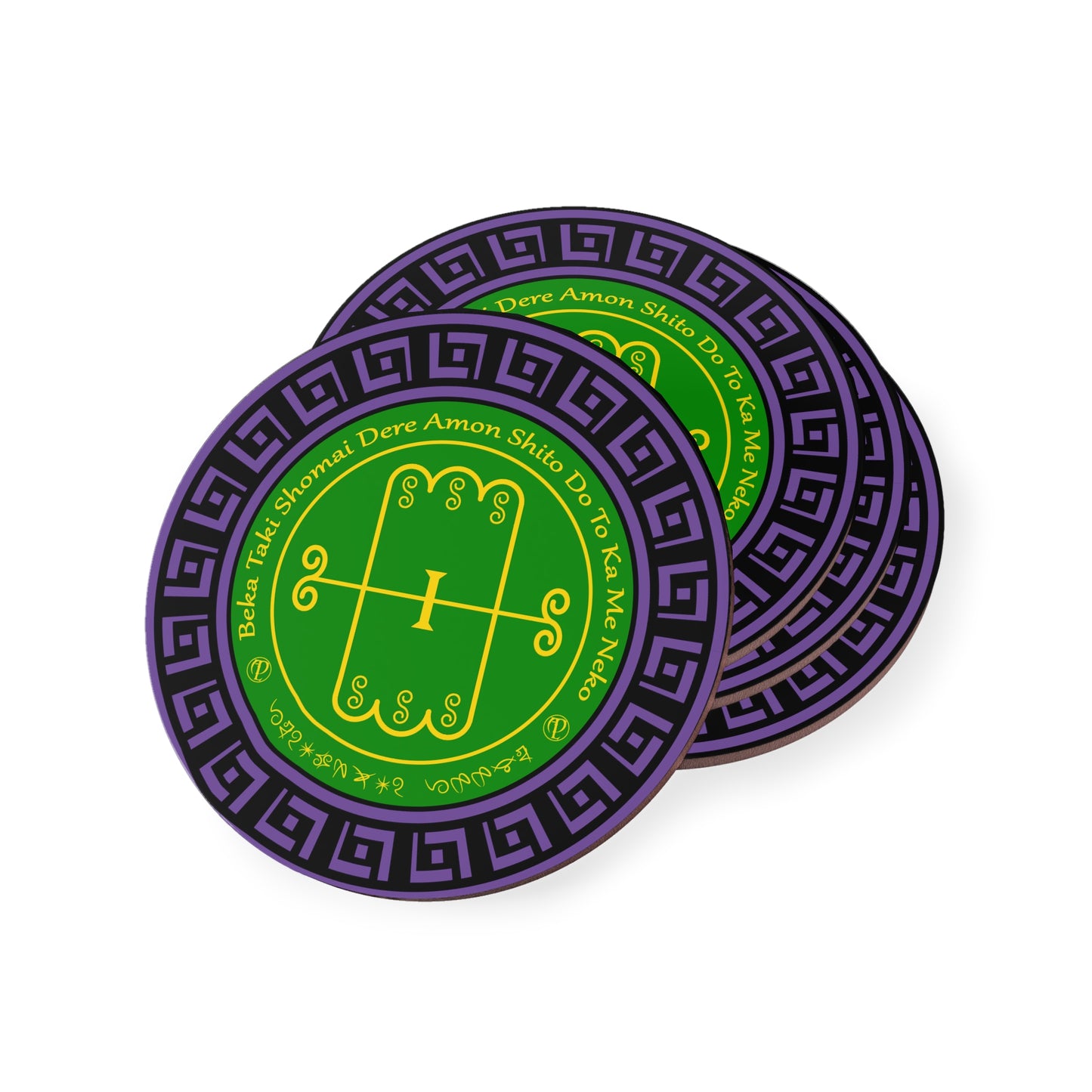 Demon Amon Coaster 4 ədəd Sigil və Enn ilə - Abraxas Amulets ® Magic ♾️ Talismans ♾️ Təşəbbüslər