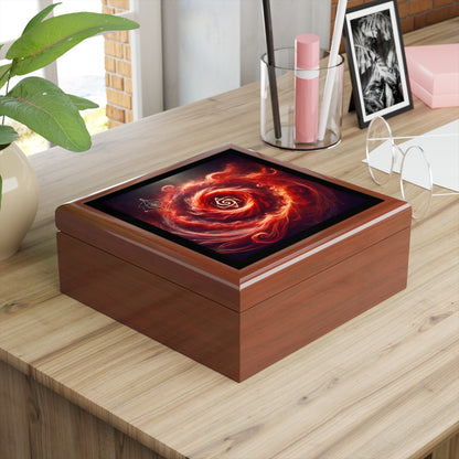 Red Energy Portal Jewelry Box to store your talismans and rings