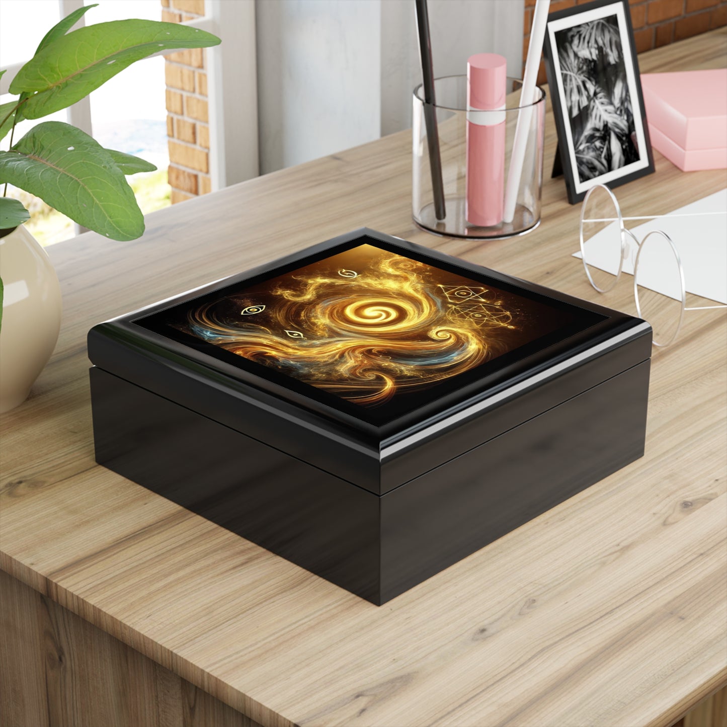 Gold Energy Portal Jewelry Box to store your talismans and rings