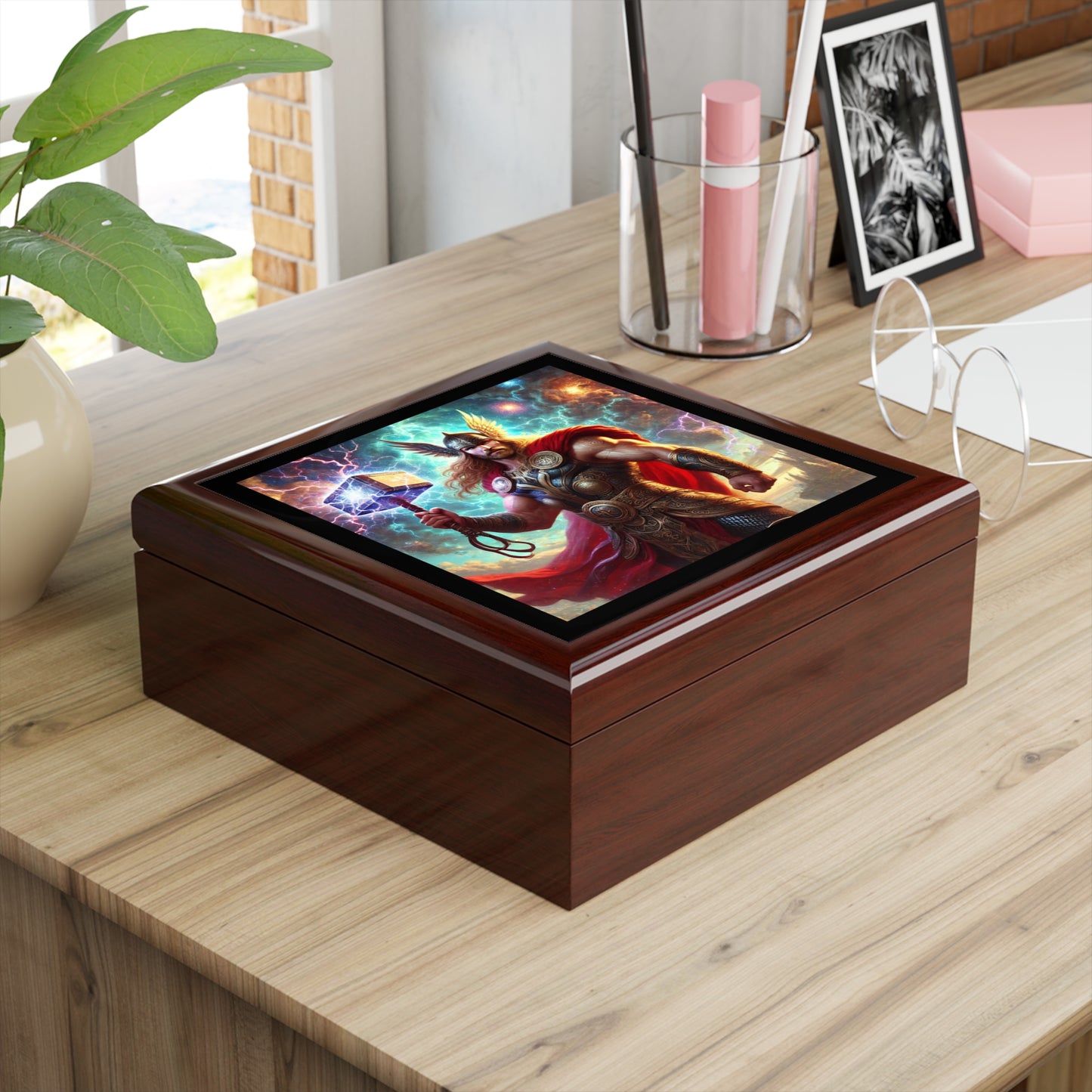 Norse Viking God Thor Jewelry Box to store your talismans and rings