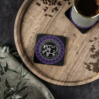 Demon Andrealphus Coaster 4pcs with Sigil and Enn - Abraxas Amulets ® Magic ♾️ Talismans ♾️ Initiations