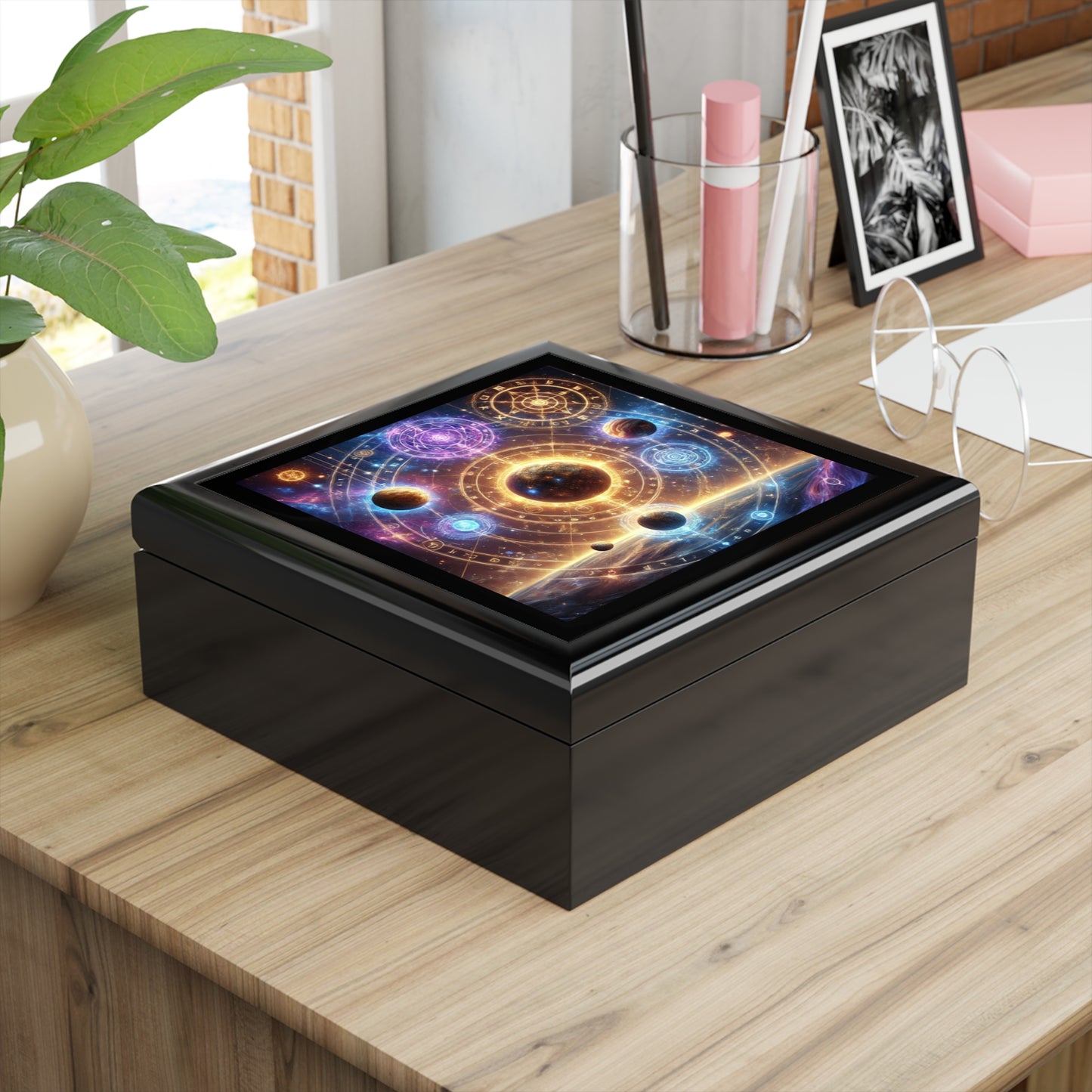 Planetary Magic Gold Energy Jewelry Box to store your talismans and rings