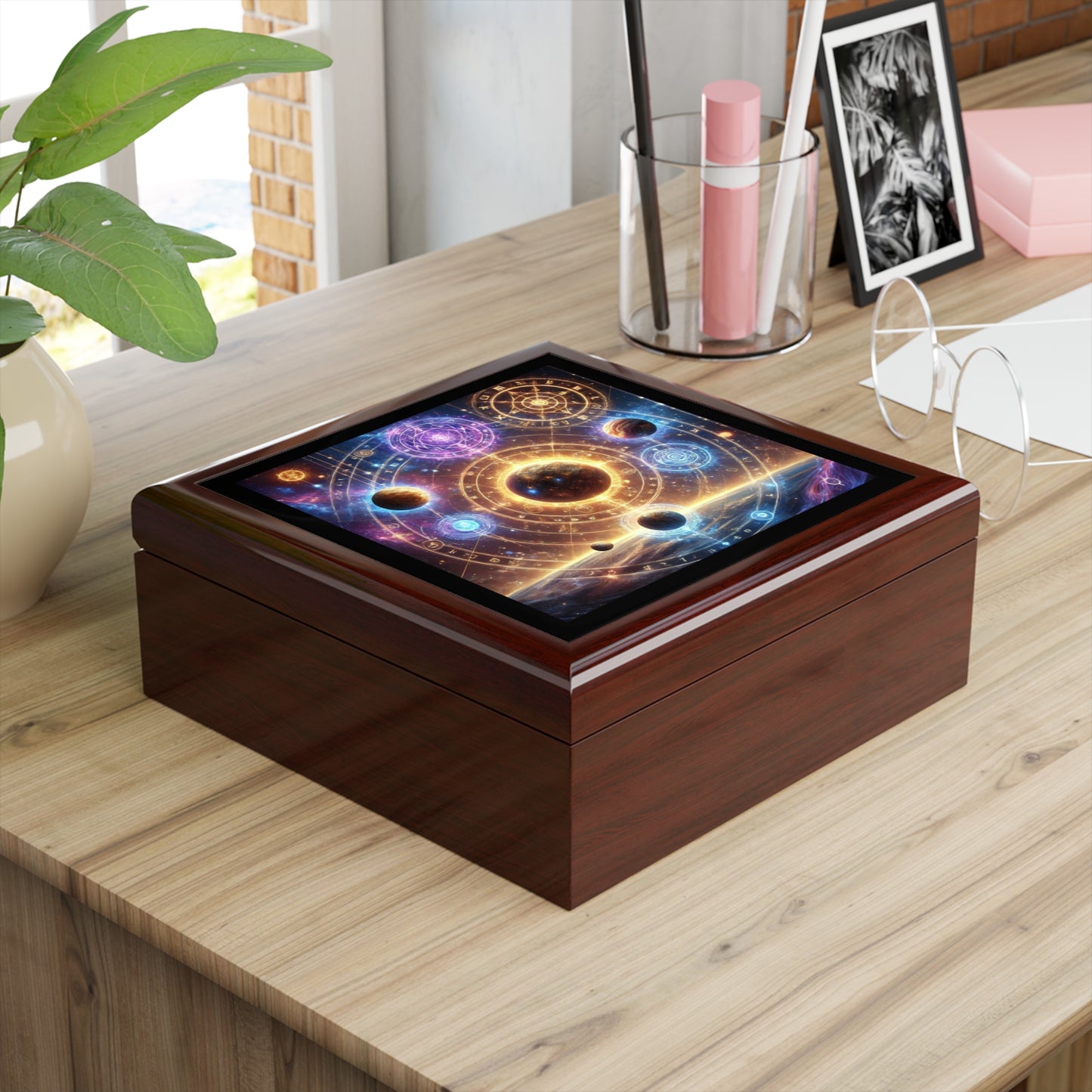 Planetary Magic Gold Energy Jewelry Box to store your talismans and rings