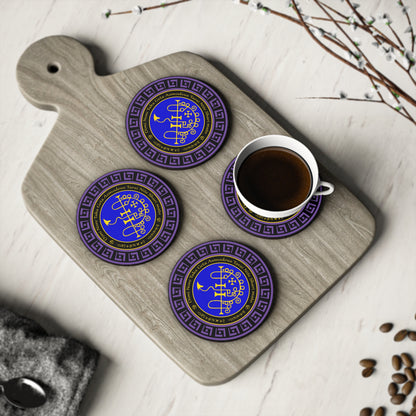 demon Asmodeus coaster 4pcs set - Abraxas Amulets ® Magic ♾️ Talismans ♾️ Initiations