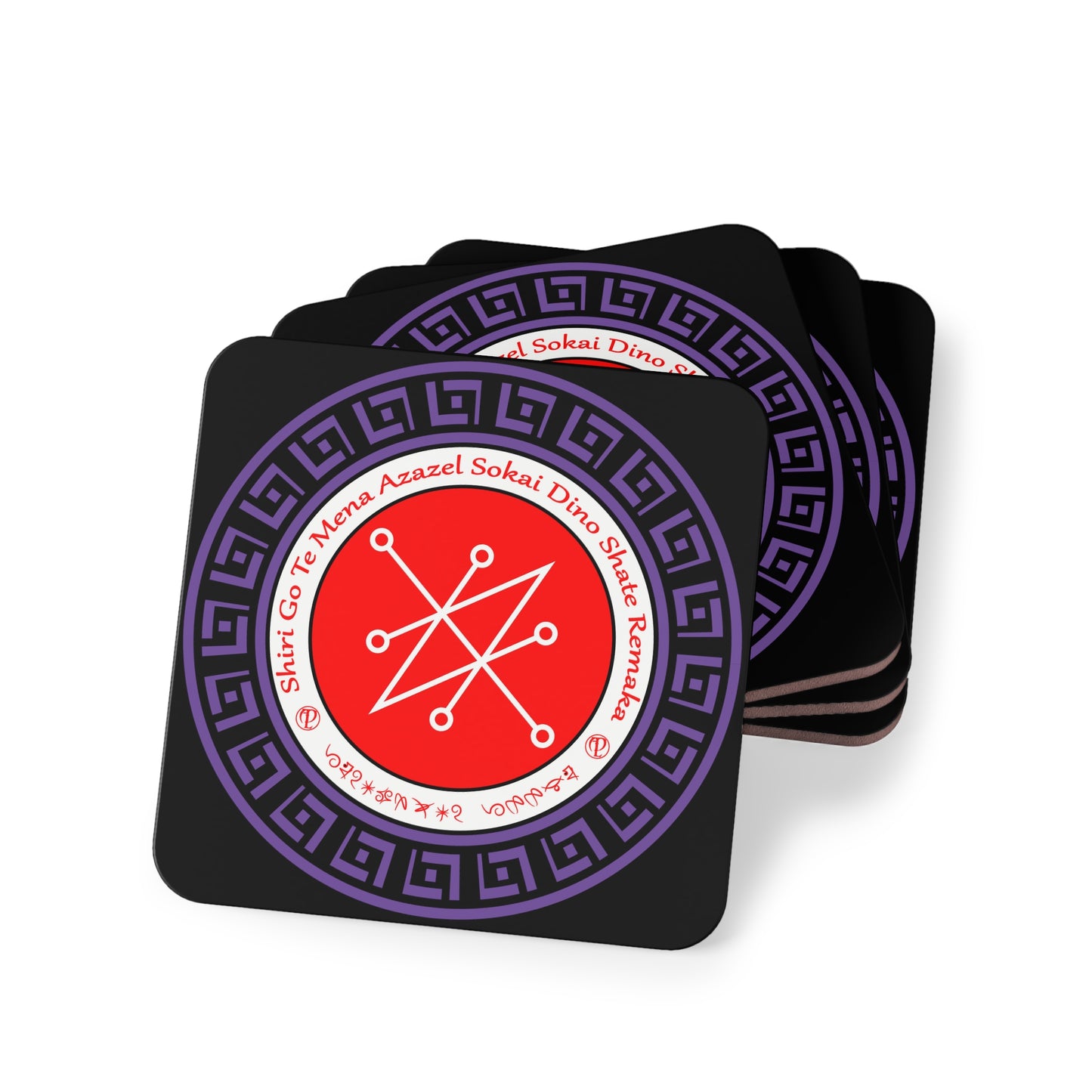Demon Astaroth Coaster 4st med Sigil och Enn - Abraxas Amulets ® Magic ♾️ Talismans ♾️ Initiationer