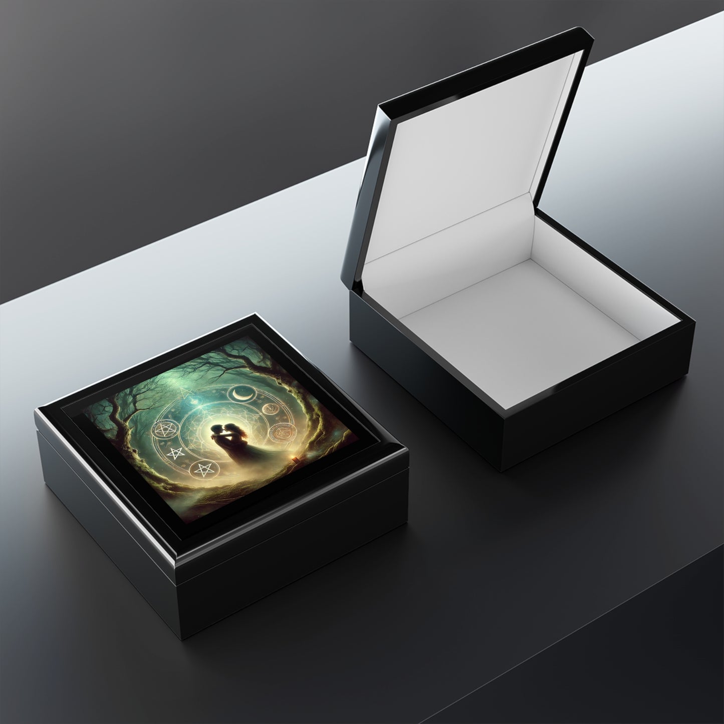 Wiccan Lovers Jewelry Box to store your talismans and rings