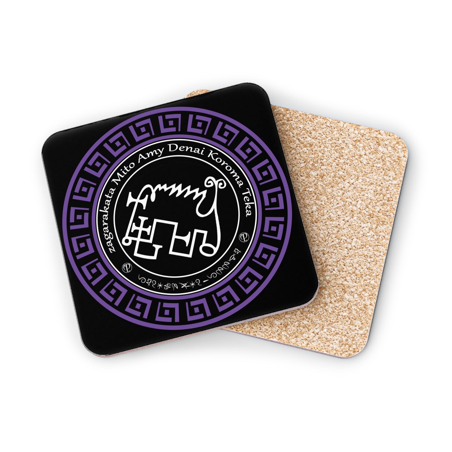 Demon Amy Coaster 4 stk sett með sigil og enn - Abraxas Amulets ® Magic ♾️ Talismans ♾️ Initiations