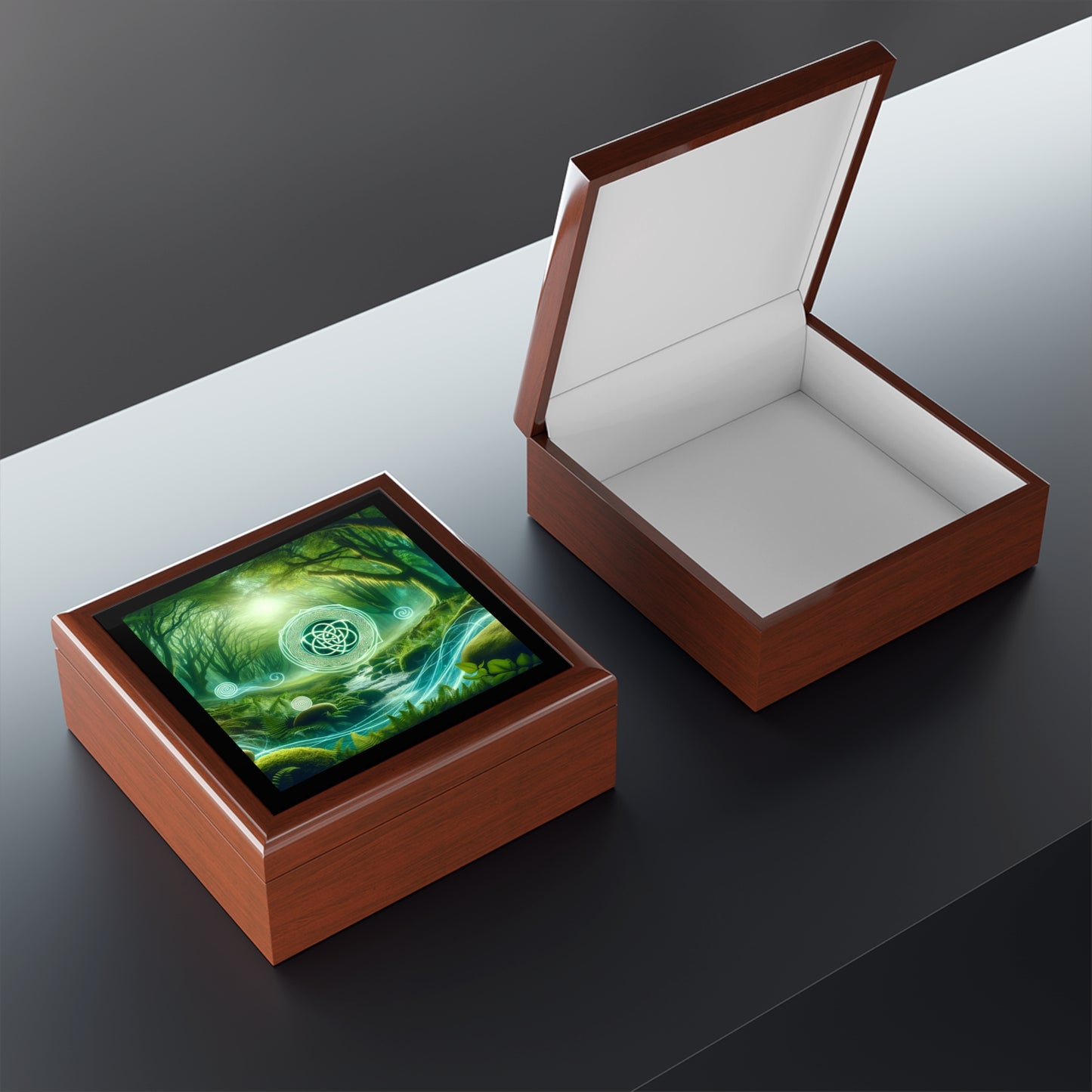 Green Energy Portal Jewelry Box to store your talismans and rings