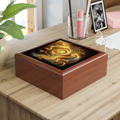 Gold Energy Portal Jewelry Box to store your talismans and rings