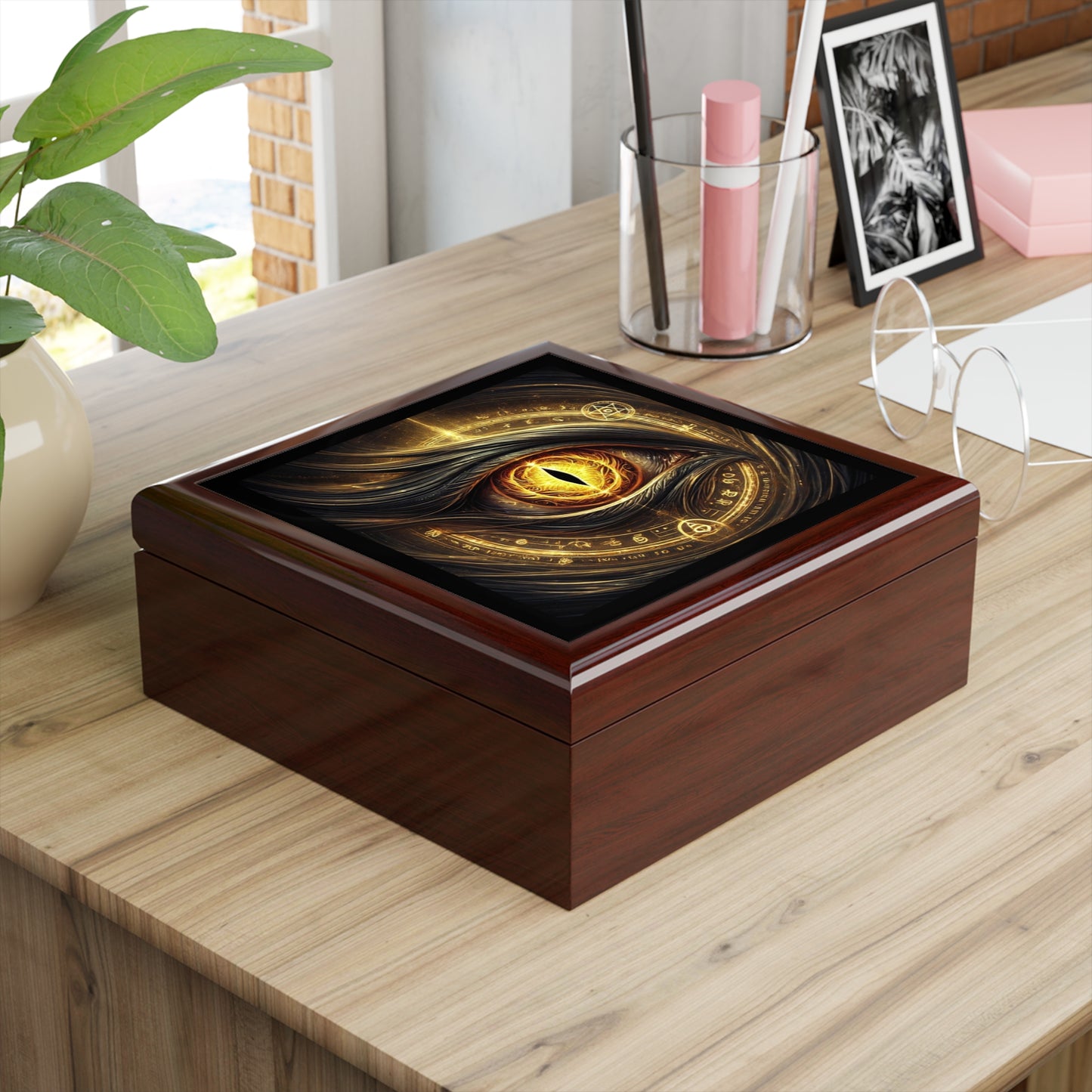 Golden Eye Jewelry Box to store your talismans and rings