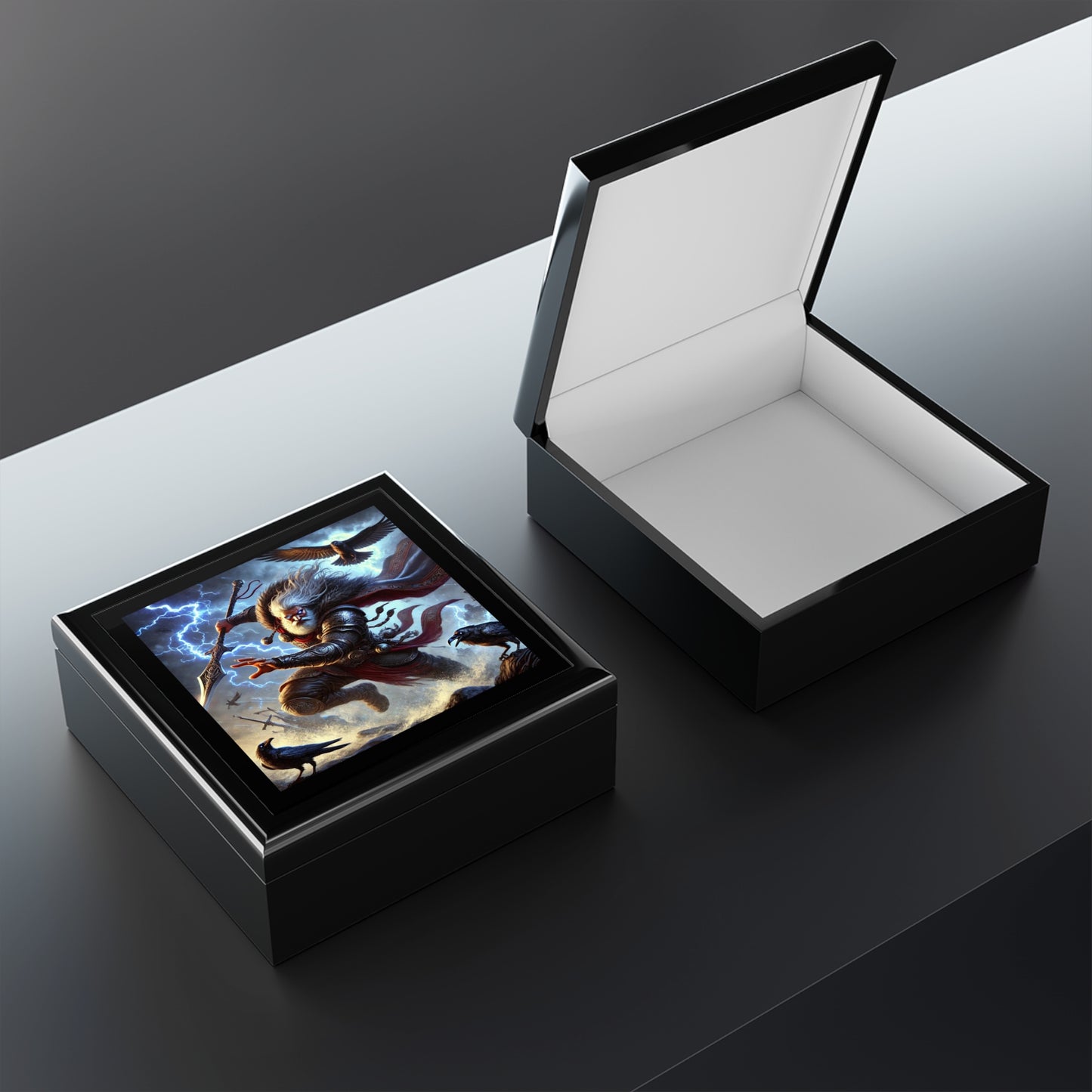 Norse Viking God Odin Jewelry Box to store your talismans and rings