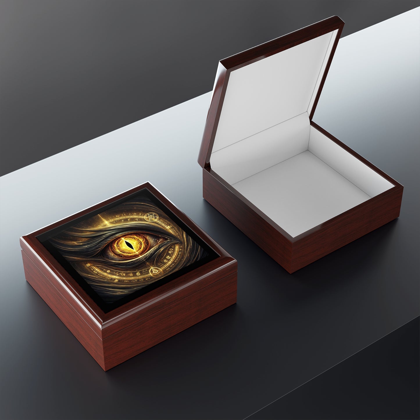 Golden Eye Jewelry Box to store your talismans and rings