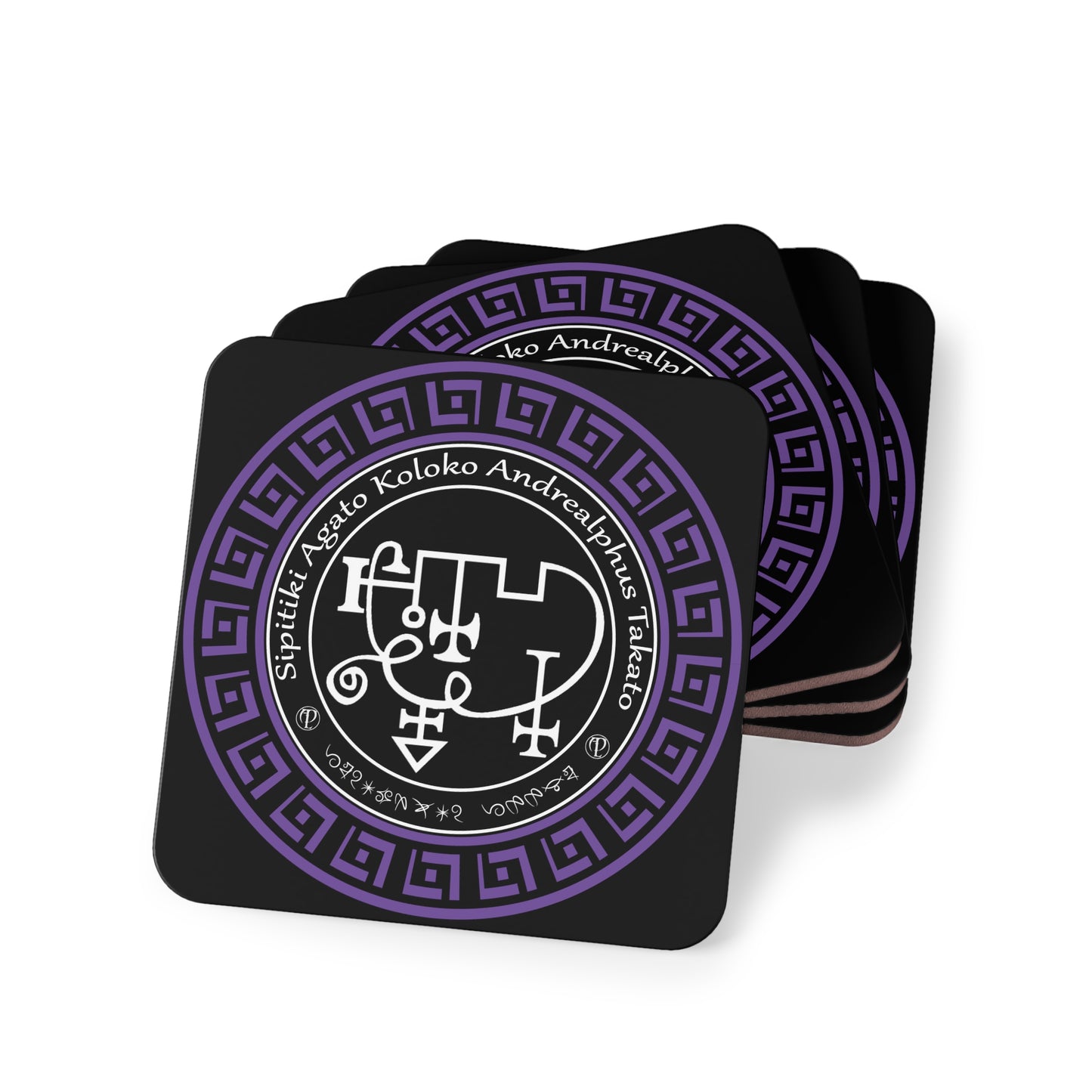 Demon Andrealphus Coaster 4pcs me te Sigil me te Enn - Abraxas Amulets ® Magic ♾️ Talismans ♾️ Nga timatanga