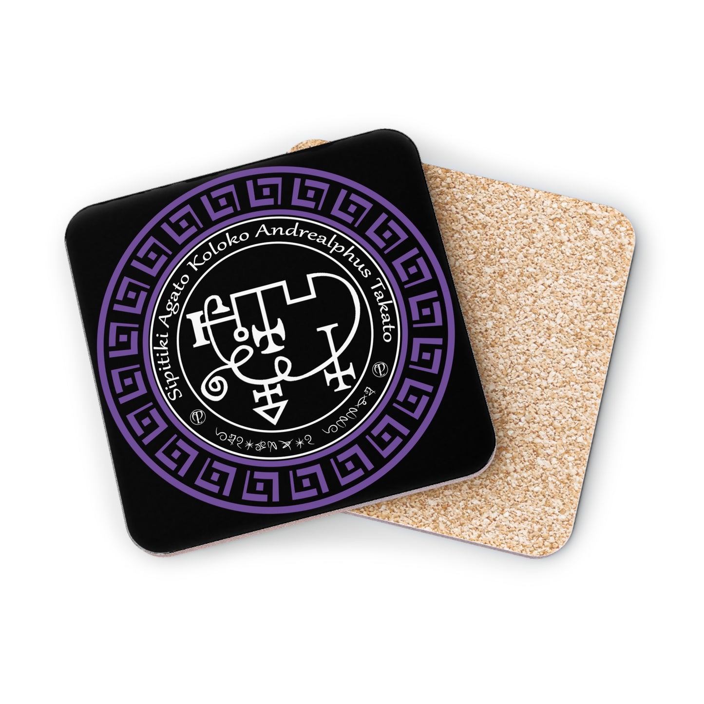 Sigil və Enn ilə Demon Andrealphus Coaster 4 ədəd - Abraxas Amulets ® Magic ♾️ Talismans ♾️ Təşəbbüslər