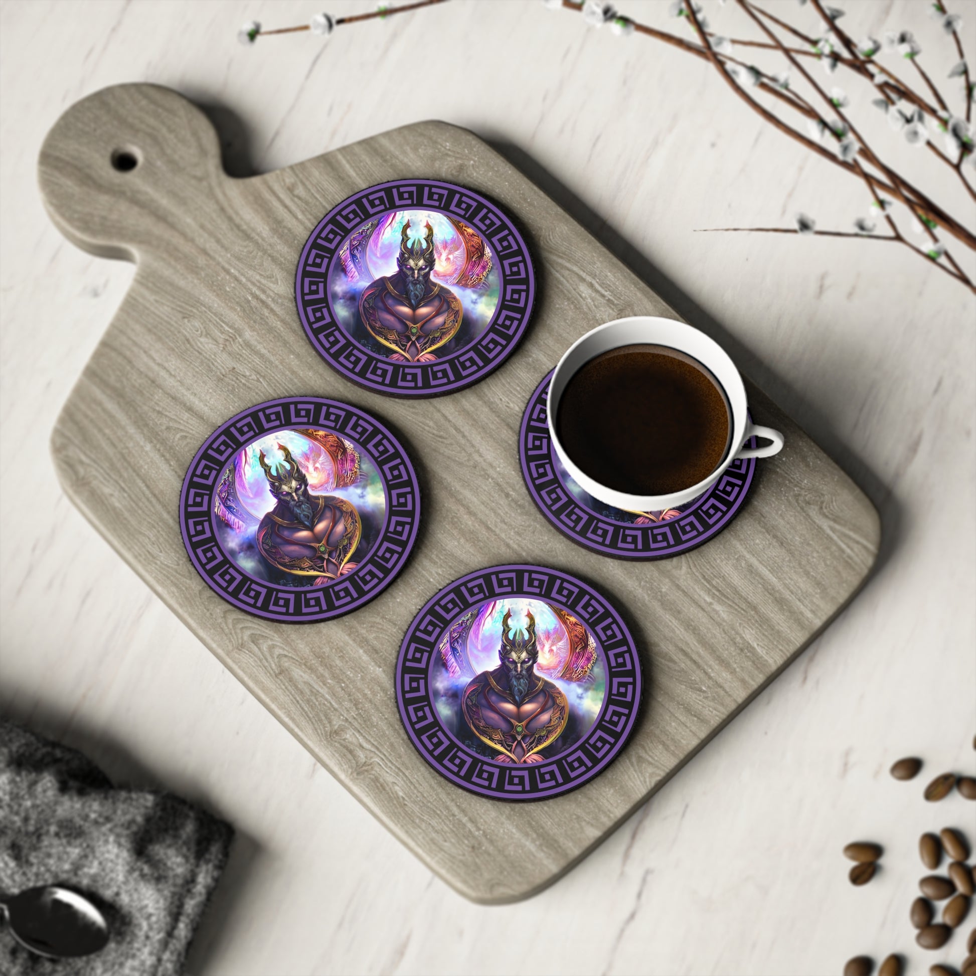 Demonology Coasters - 4pcs - Abraxas Amulets ® Magic ♾️ Talismans ♾️ Initiations