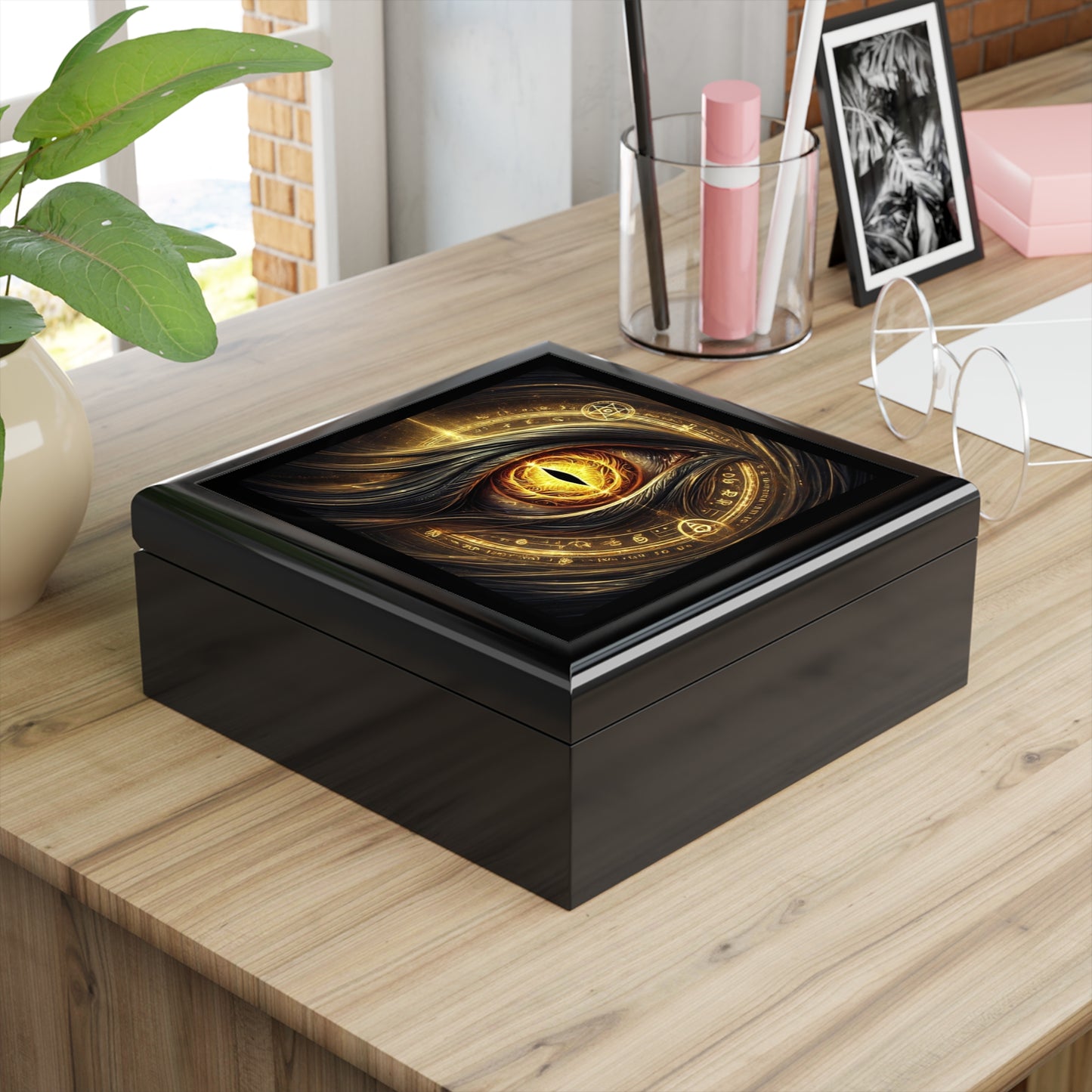 Golden Eye Jewelry Box to store your talismans and rings