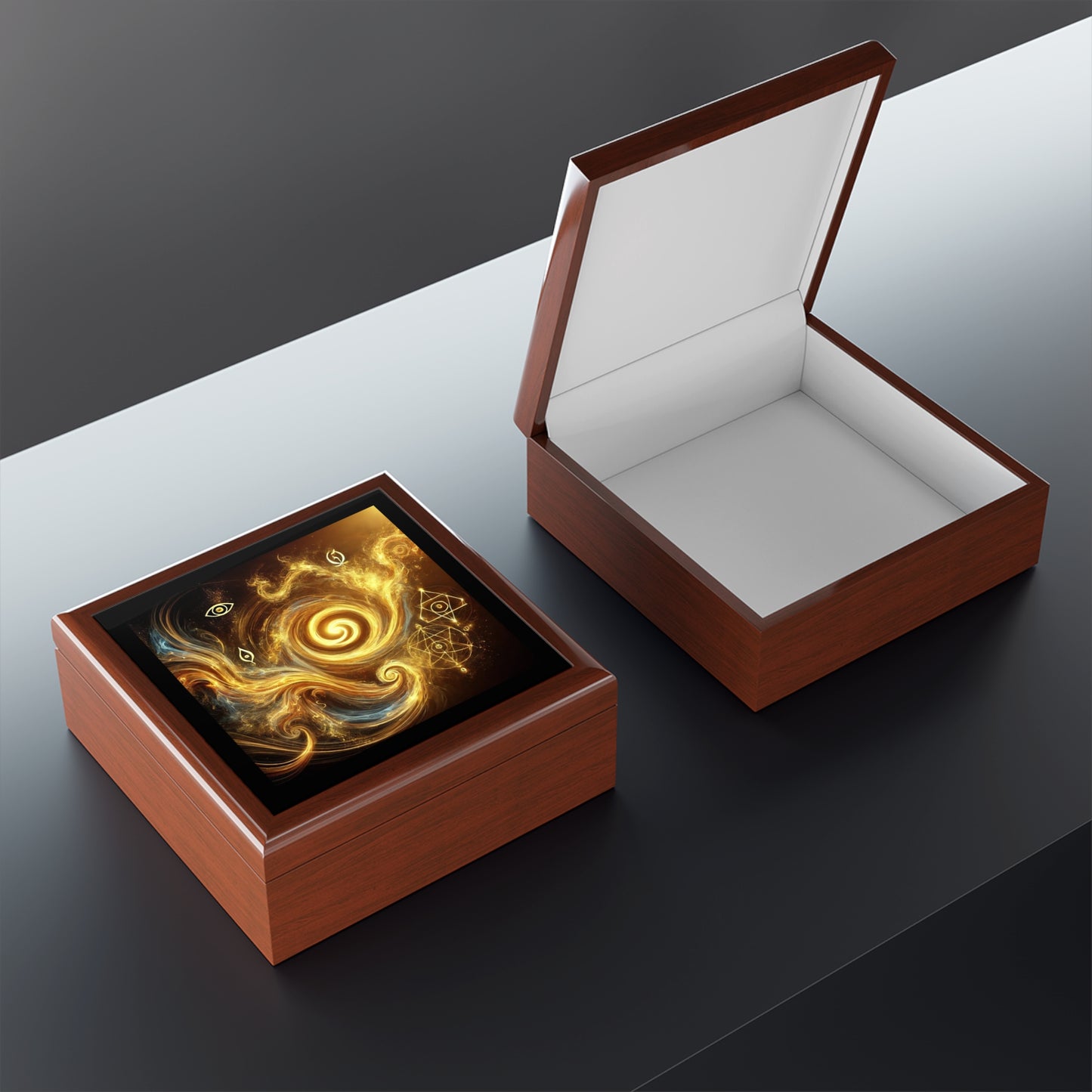 Gold Energy Portal Jewelry Box to store your talismans and rings