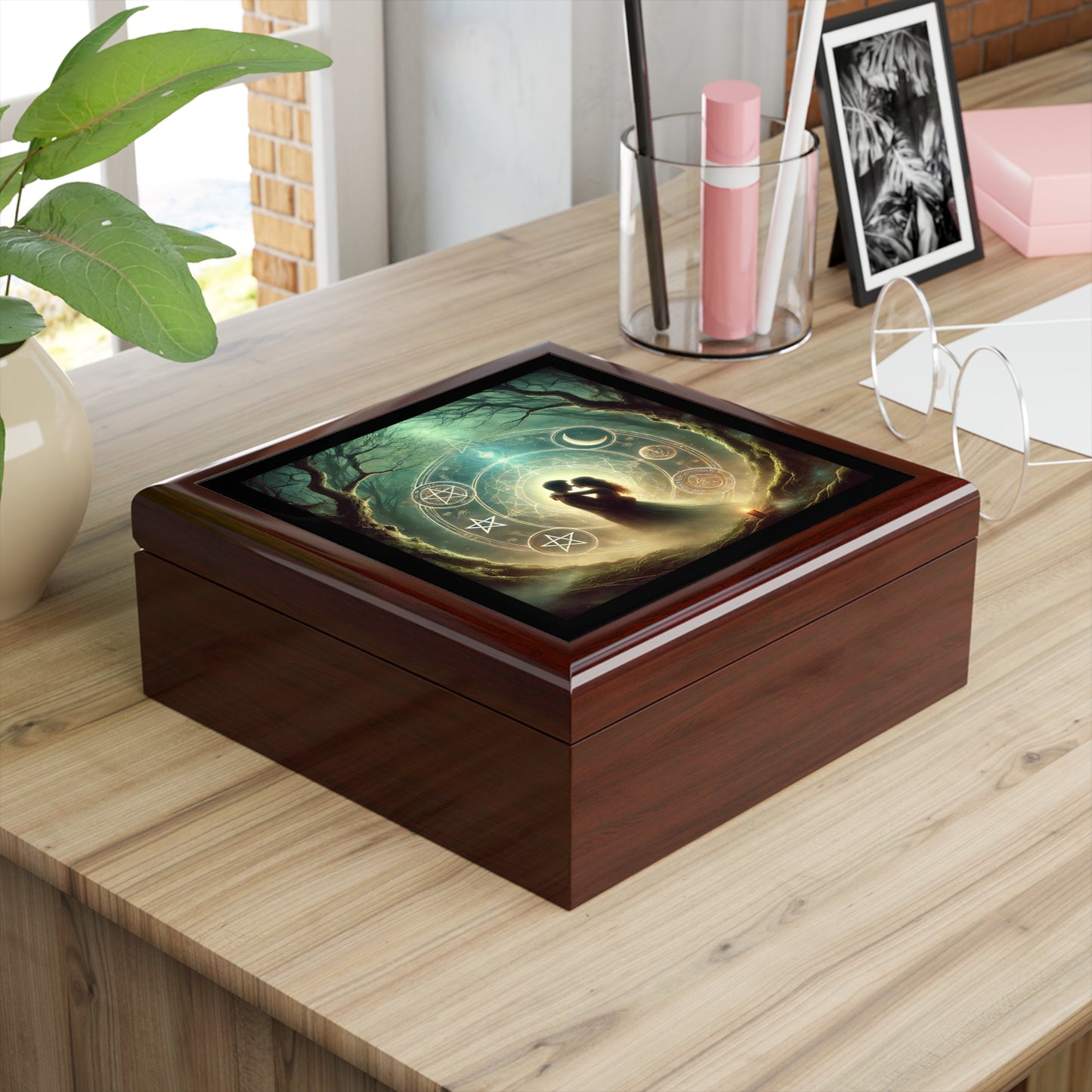 Wiccan Lovers Jewelry Box to store your talismans and rings