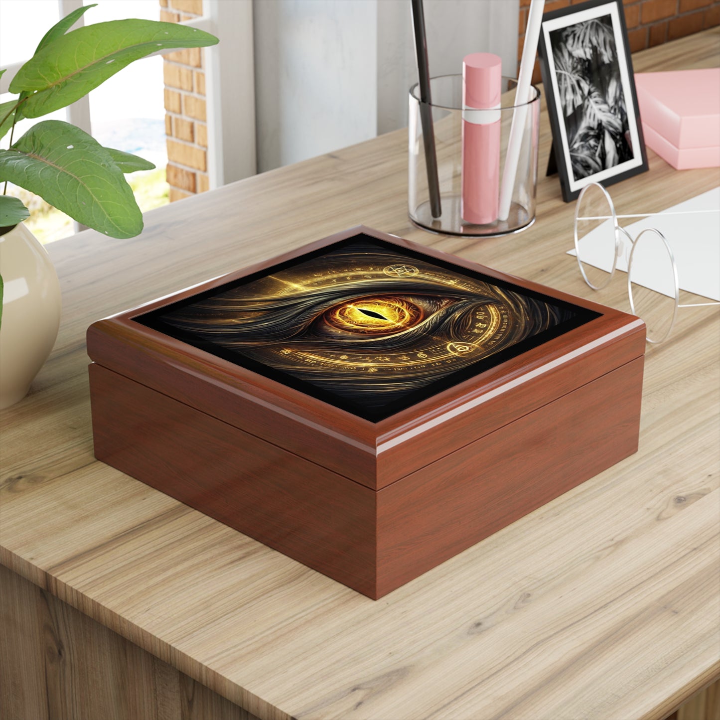 Golden Eye Jewelry Box to store your talismans and rings