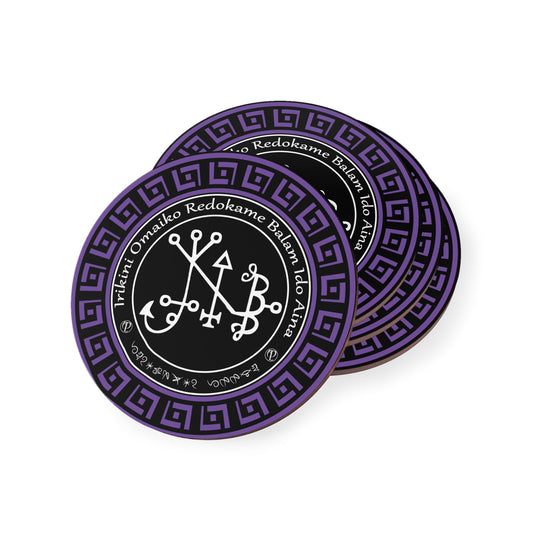 Demon Balam Coaster 4 ədəd Dəst - Abraxas Amulets ® Magic ♾️ Talismans ♾️ Təşəbbüslər