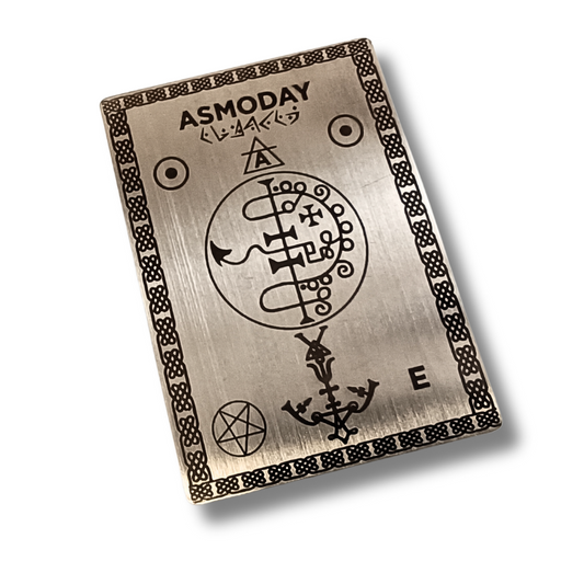 Kira da Kushin Daidaitawa tare da Sigil na Asmodeus don bagadin gida & Maita - Abraxas Amulets ® Magic ♾️ Talismans ♾️ Ƙaddamarwa
