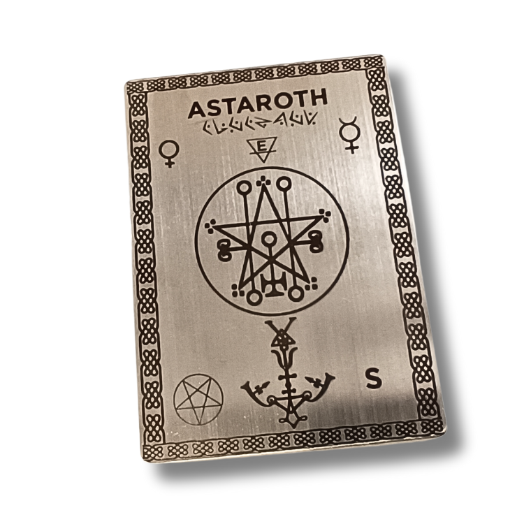 Bloc d'invocation et d'alignement avec le Sigil d'Astaroth pour autel domestique et sorcellerie - Abraxas Amulets ® Magic ♾️ Talismans ♾️ Initiations
