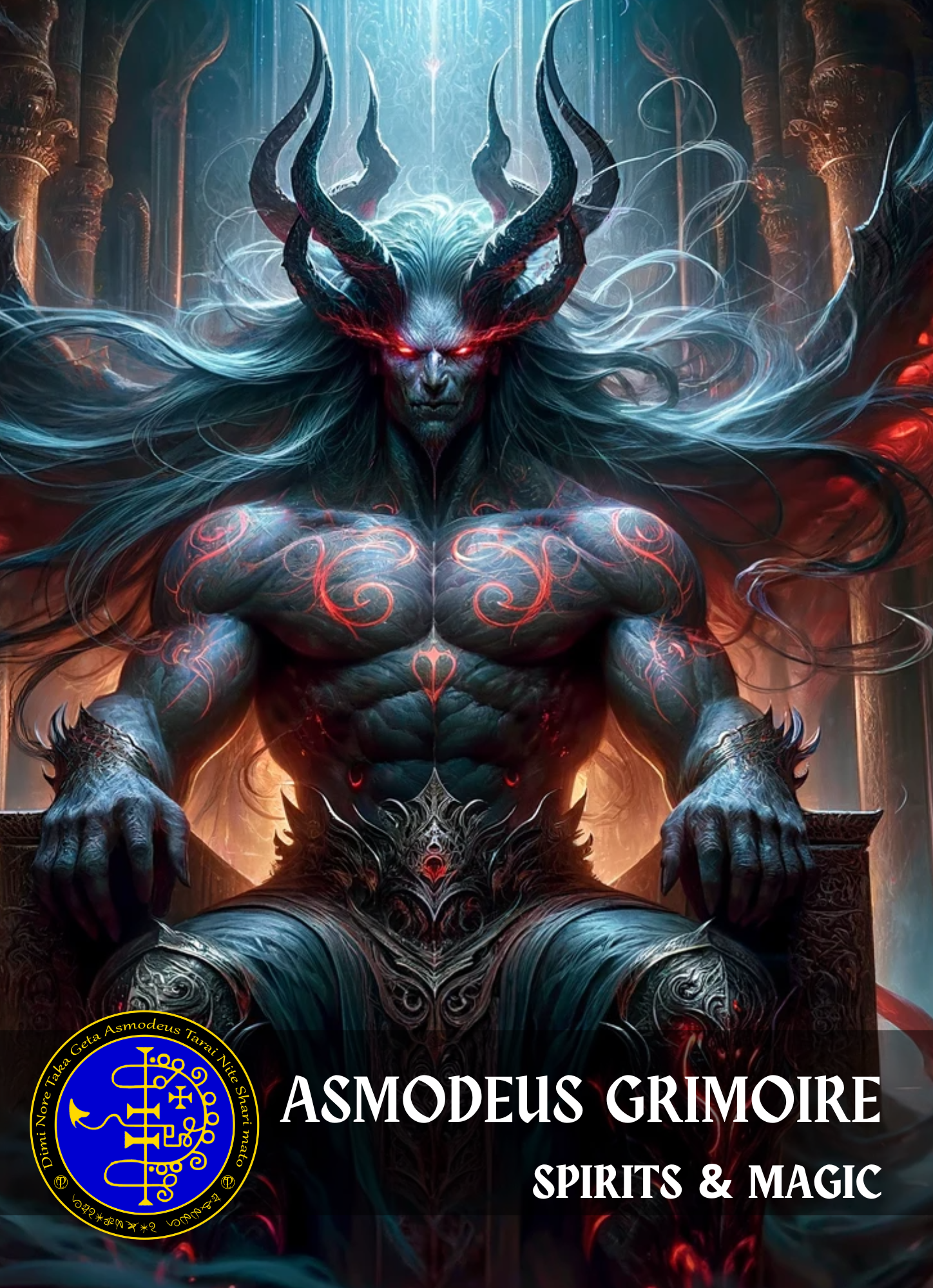 Grimoire of ASMODEUS Spells & Rituals for جوا، قسمت، دنياوي خوشيون ۽ پاڻ کي بااختيار بڻائڻ لاءِ - Abraxas Amulets ® Magic ♾️ Talismans ♾️ Initiations
