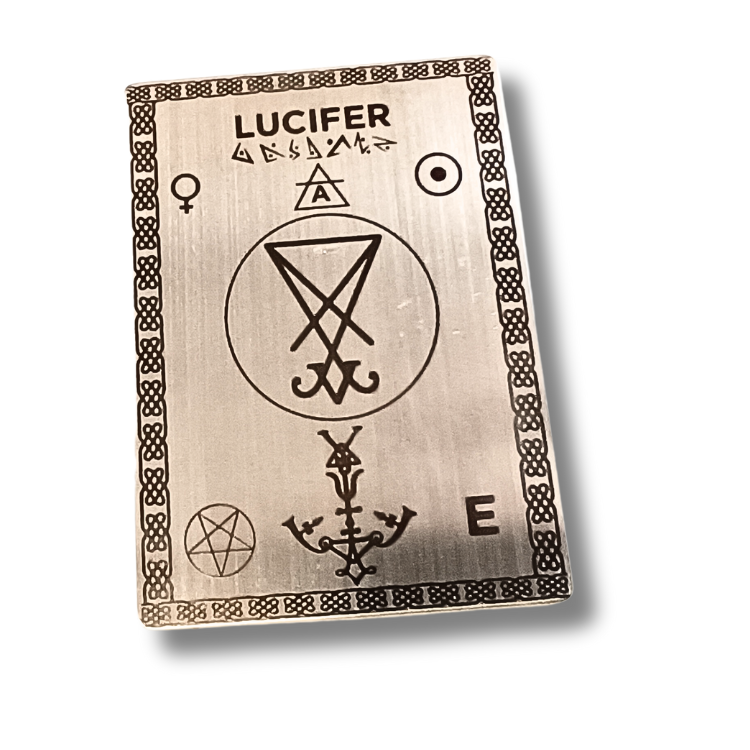 Invocation & Alignment Pad med Sigil of Lucifer for hjemmealter og hekseri - Abraxas Amulets ® Magic ♾️ Talismaner ♾️ Initiasjoner