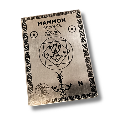 Bloc d'invocation et d'alignement avec le sceau de Mammon pour l'autel de la maison et la sorcellerie - Abraxas Amulets ® Magic ♾️ Talismans ♾️ Initiations