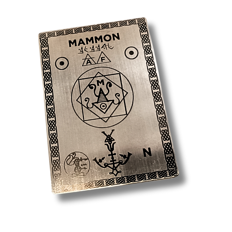 Подложка за призоваване и подравняване със сигила на Мамон за домашен олтар и магьосничество - Abraxas Amulets ® Magic ♾️ Талисмани ♾️ Инициации