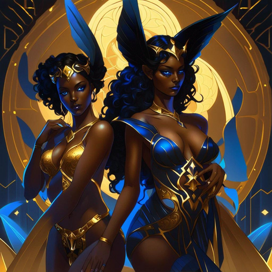Demonenkunst: Succubi Mordessa en Eclipsia van Lilith's Court - Abraxas Amuletten ® Magie ♾️ Talismannen ♾️ Initiaties