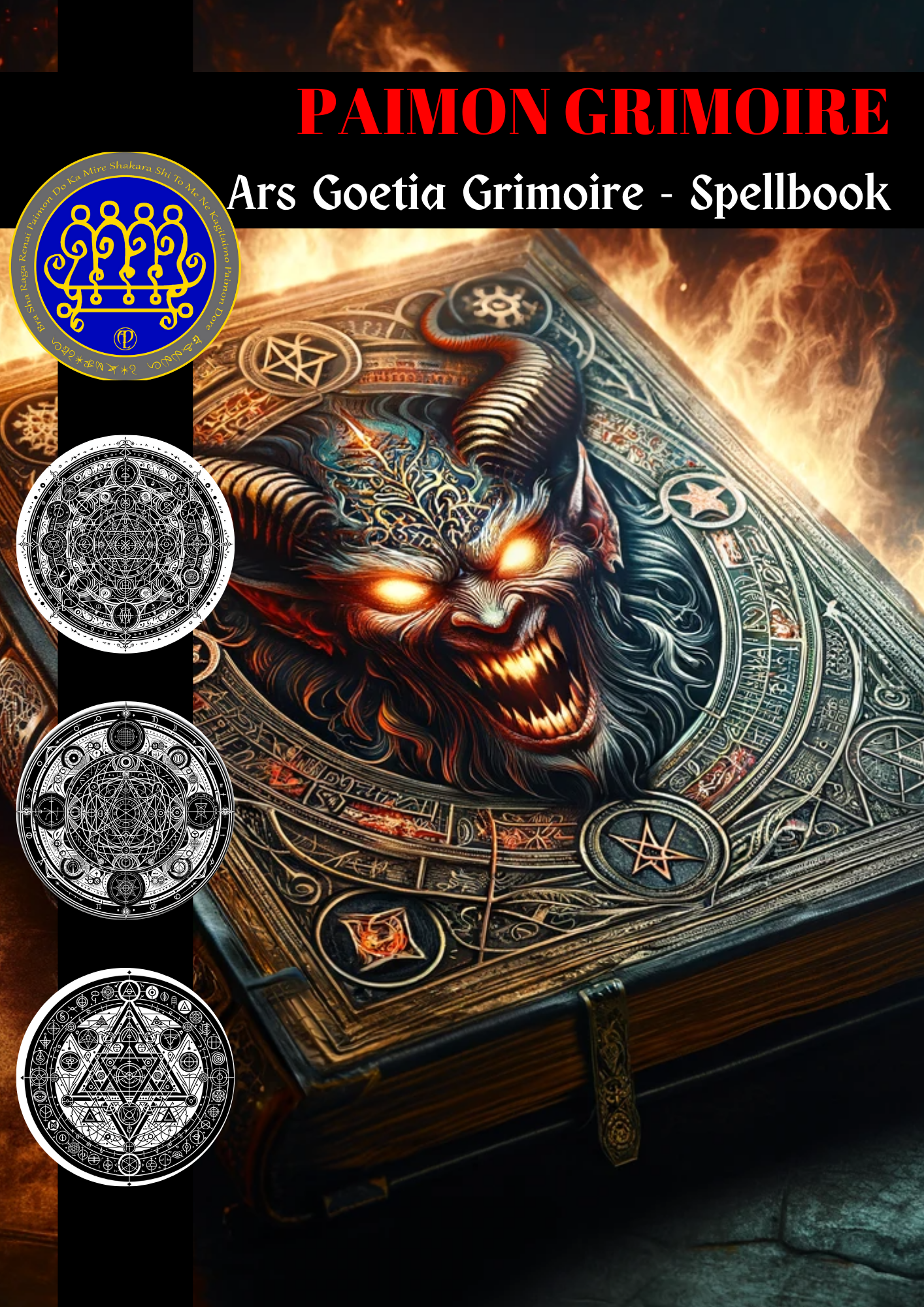Grimoire of Paimon Spells & Rituals Grimoire suunnitteluun, sitomiseen, okkulttiseen ymmärtämiseen ja uusiin projekteihin - Abraxas Amulets ® Magic ♾️ Talismaanit ♾️ vihkimykset