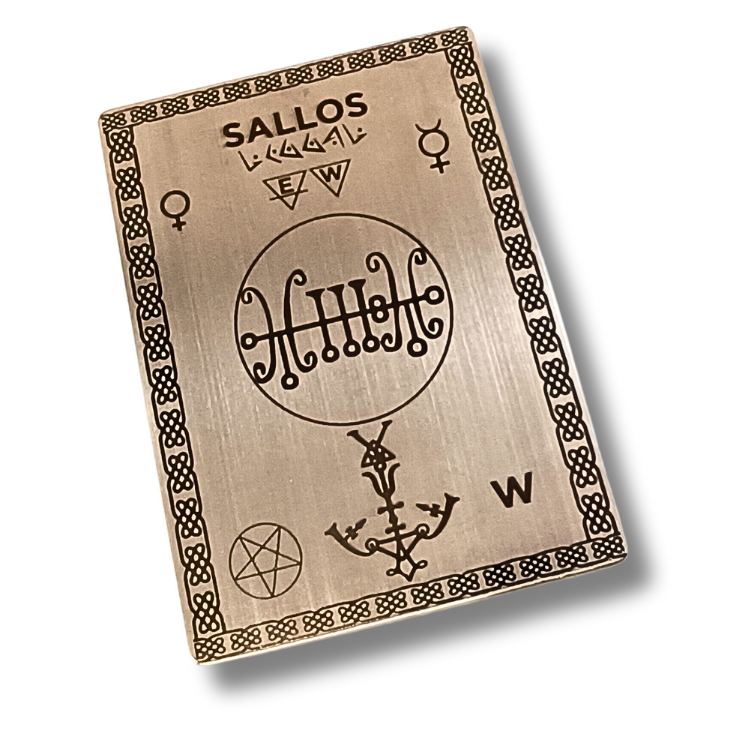 Подложка за призоваване и подравняване със сигила на Салос за домашен олтар и магьосничество - Abraxas Amulets ® Magic ♾️ Талисмани ♾️ Инициации