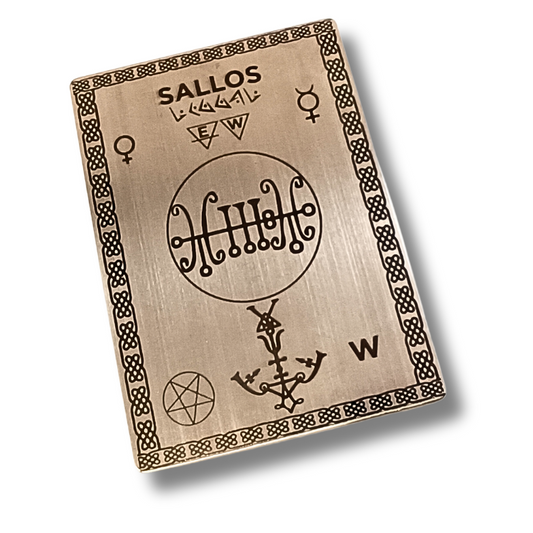 Invocation & Alignment Pad med Sigil of Sallos til hjemmealter og hekseri - Abraxas Amulets ® Magic ♾️ Talismaner ♾️ Indvielser