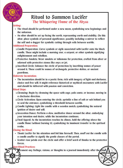 Grimoire of Lucifer Spells & Rituals to find the light at the end of the tunnel - Abraxas Amulets ® Magic ♾️ Talismans ♾️ Initiations