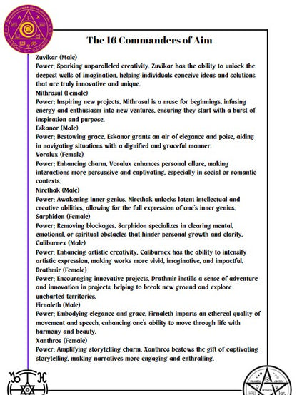 Grimoire of AIM Spells and Rituals for Creativity - New Projects - Grace - Charm - Inner Genius - Removing Blockages to Empower Yourself - Abraxas Amulets ® Magic ♾️ Talismans ♾️ Initiations