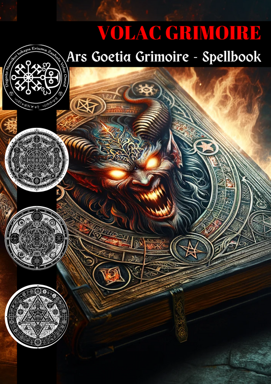 Volac-loitsujen ja rituaalien grimoire Grimoire avaa elementtien portit - Abraxas Amulets ® Magic ♾️ Talismaanit ♾️ vihkimykset