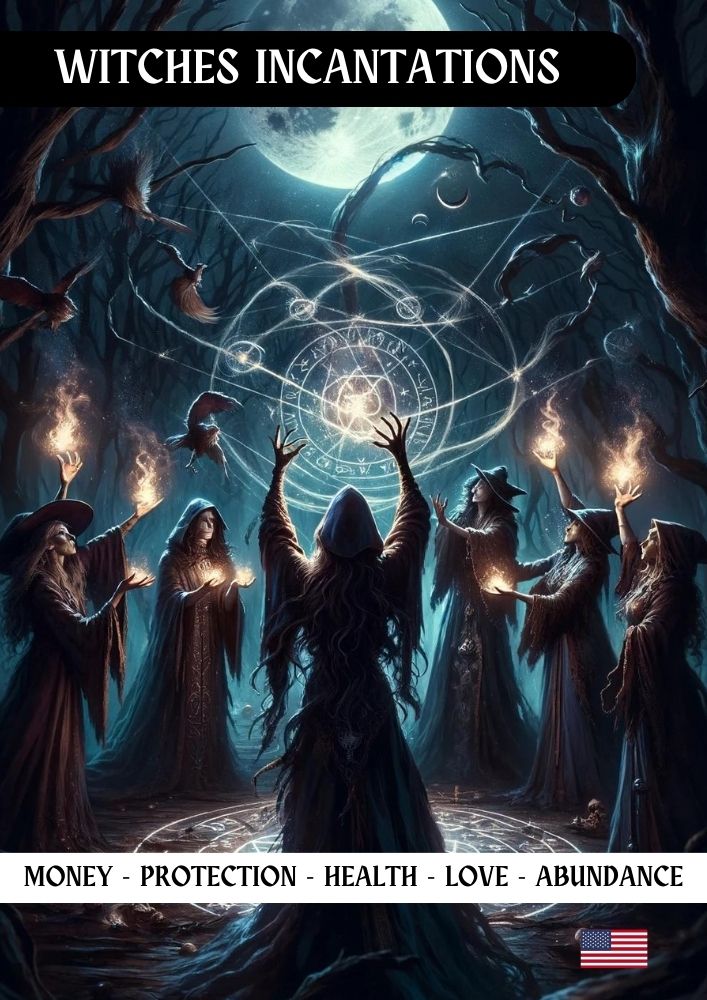 Conxuros de bruxas: unha guía de feitizos poderosos e pósteres de arte máxica - Abraxas Amulets ® Magic ♾️ Talismans ♾️ Iniciations