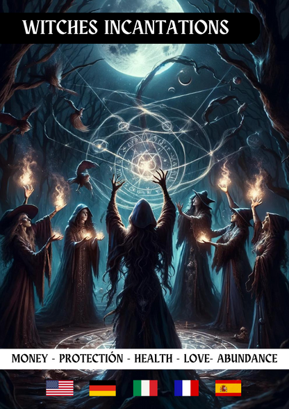 Witches Incantations: A Guide to Powerful Spells and Magic Art Posters - Abraxas Amulets ® Magic ♾️ Talismans ♾️ Initiations