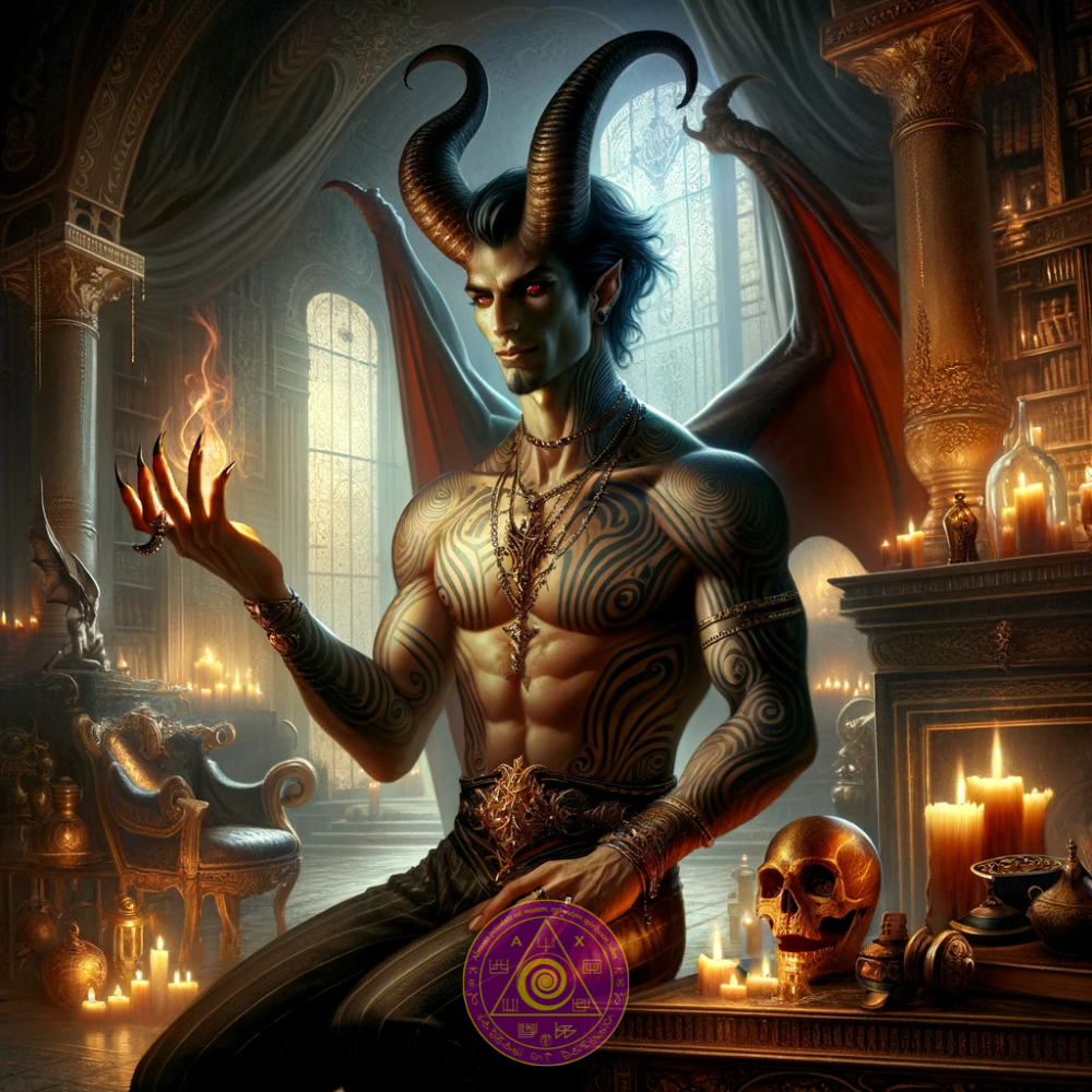 Ağ Demon Asmodeusun Ruhani Divar İncəsənəti, Asmodeus Divar kağızı, Asmodeus Posteri, Demon Posteri - Abraxas Amulets ® Magic ♾️ Talismans ♾️ Təşəbbüslər