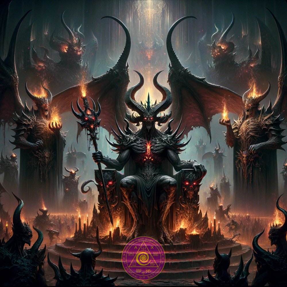 Duhovna zidna umjetnost Demon Astaroth, Astaroth tapeta, Astaroth poster, Demon poster - Abraxas Amulets ® Magic ♾️ Talismans ♾️ Inicijacije