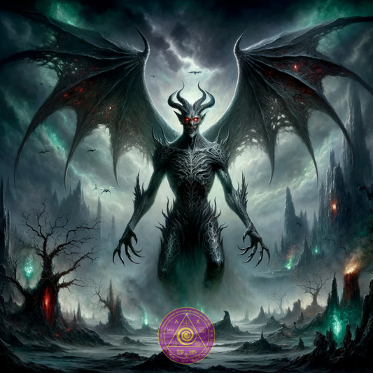 Spirituel vægkunst af Dæmon Belial, Belial Tapet, Belial-plakat, Dæmonplakat - Abraxas Amulets ® Magic ♾️ Talismaner ♾️ Indvielser