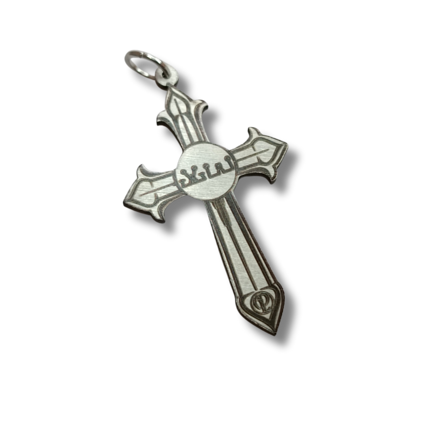 Lauviah Holy Cross Necklace with Angel Sigil