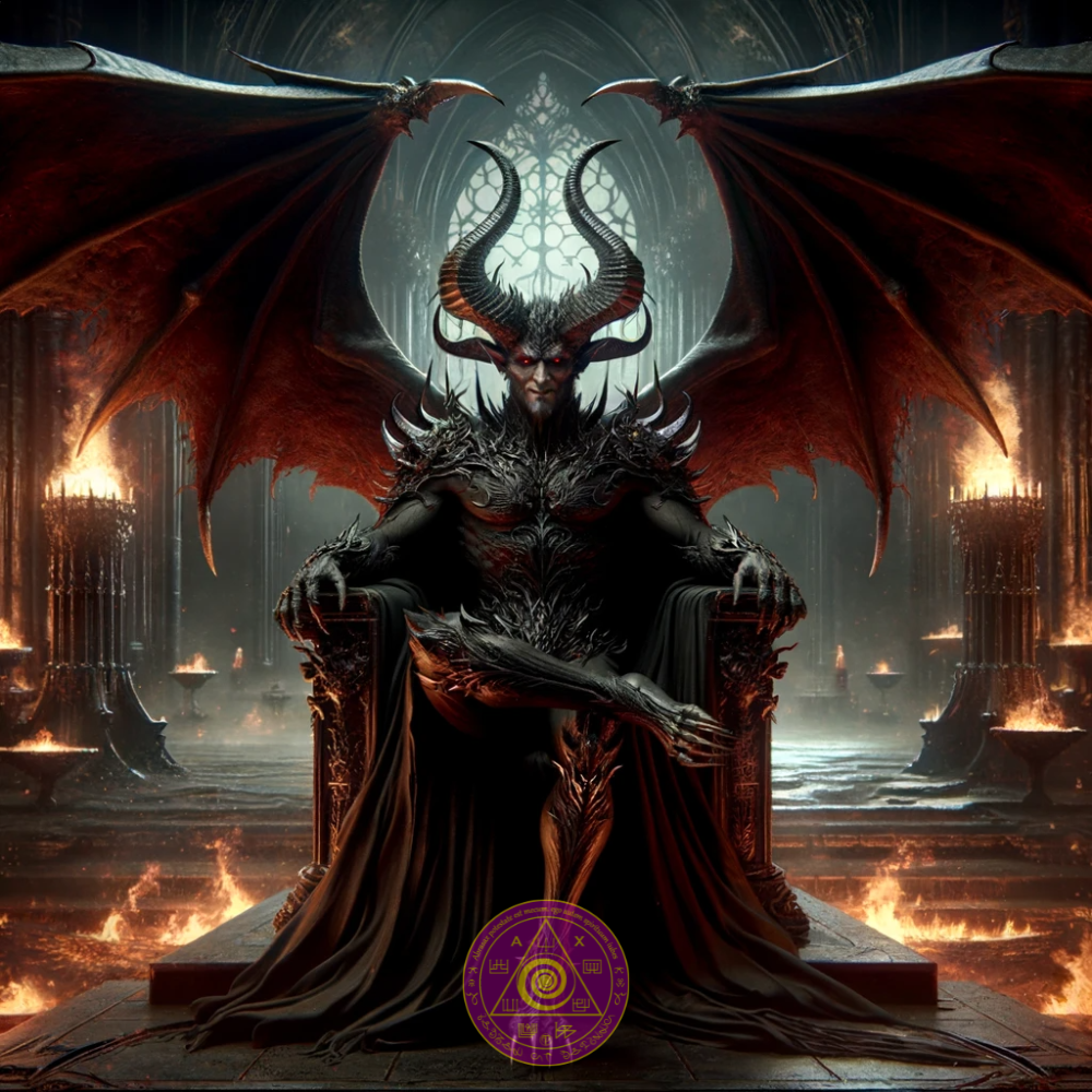 شاندار فن سان پنهنجي جاءِ بلند ڪريو Demon Lucifer - Abraxas Amulets ® Magic ♾️ Talismans ♾️ Initiations