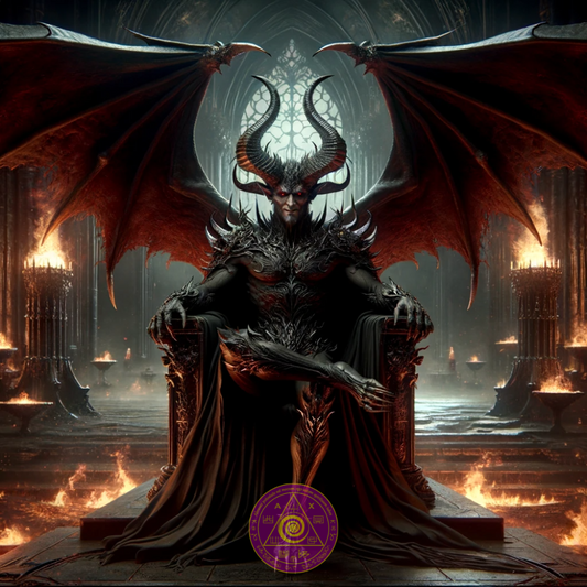 Demon Lucifer - Abraxas Amulets ® Magic ♾️ Talismans ♾️ Təşəbbüsləri təsvir edən Nəfis İncəsənətlə Məkanınızı Ucaltın